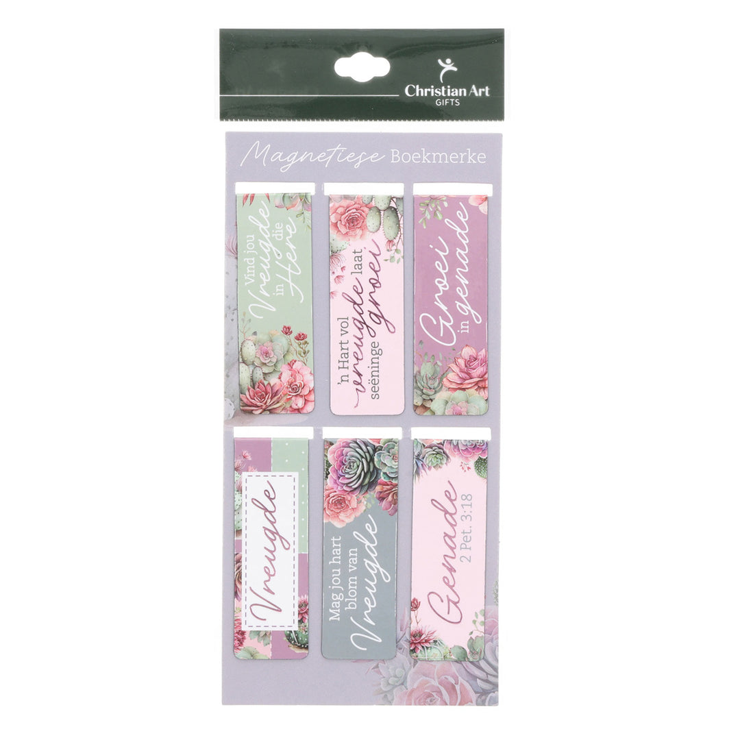 Vind Vreugde Afrikaans Six-Piece Magnetic Bookmark Set